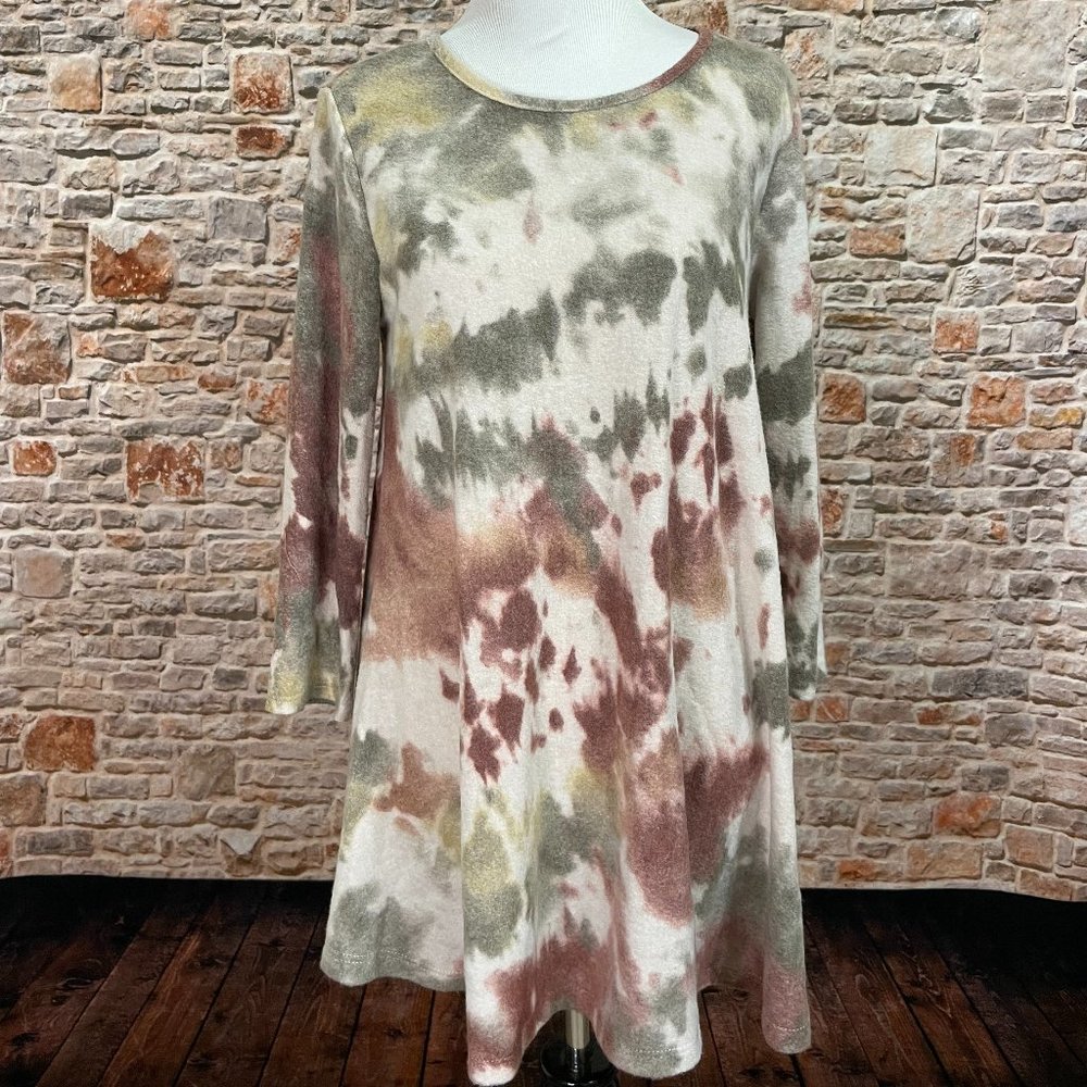 NWT Haptics Tie Dye 3/4 Sleeve Hacci Sweater Tunic